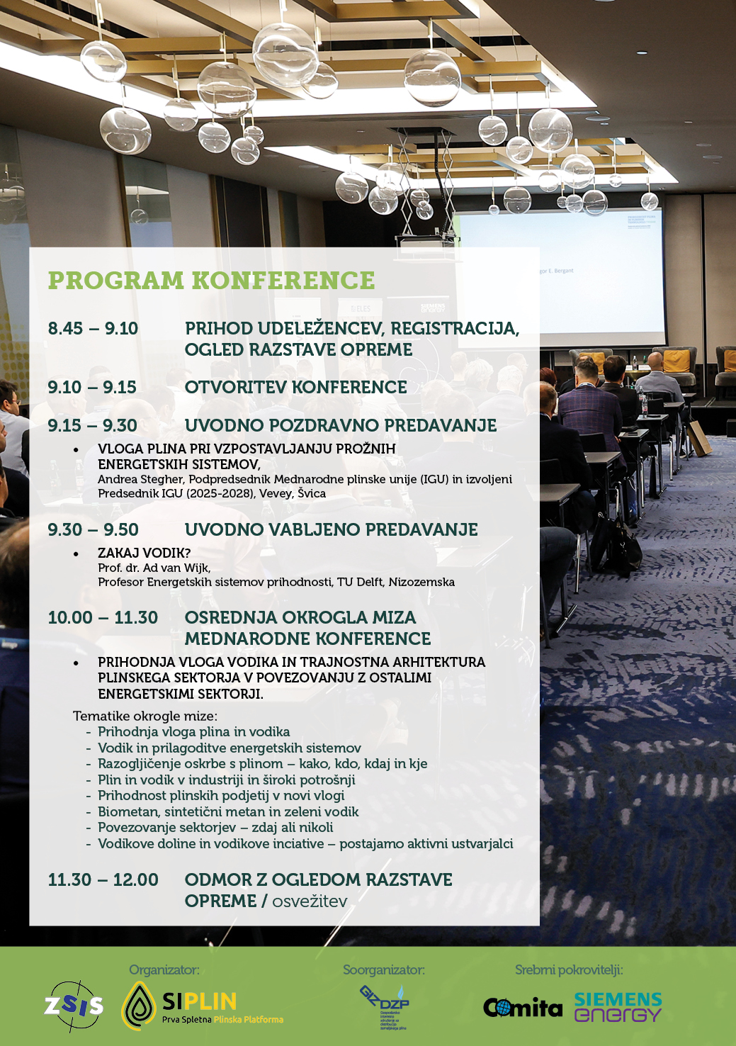 Program mednarodne konference 2024 - Prihodnost plina in vodik